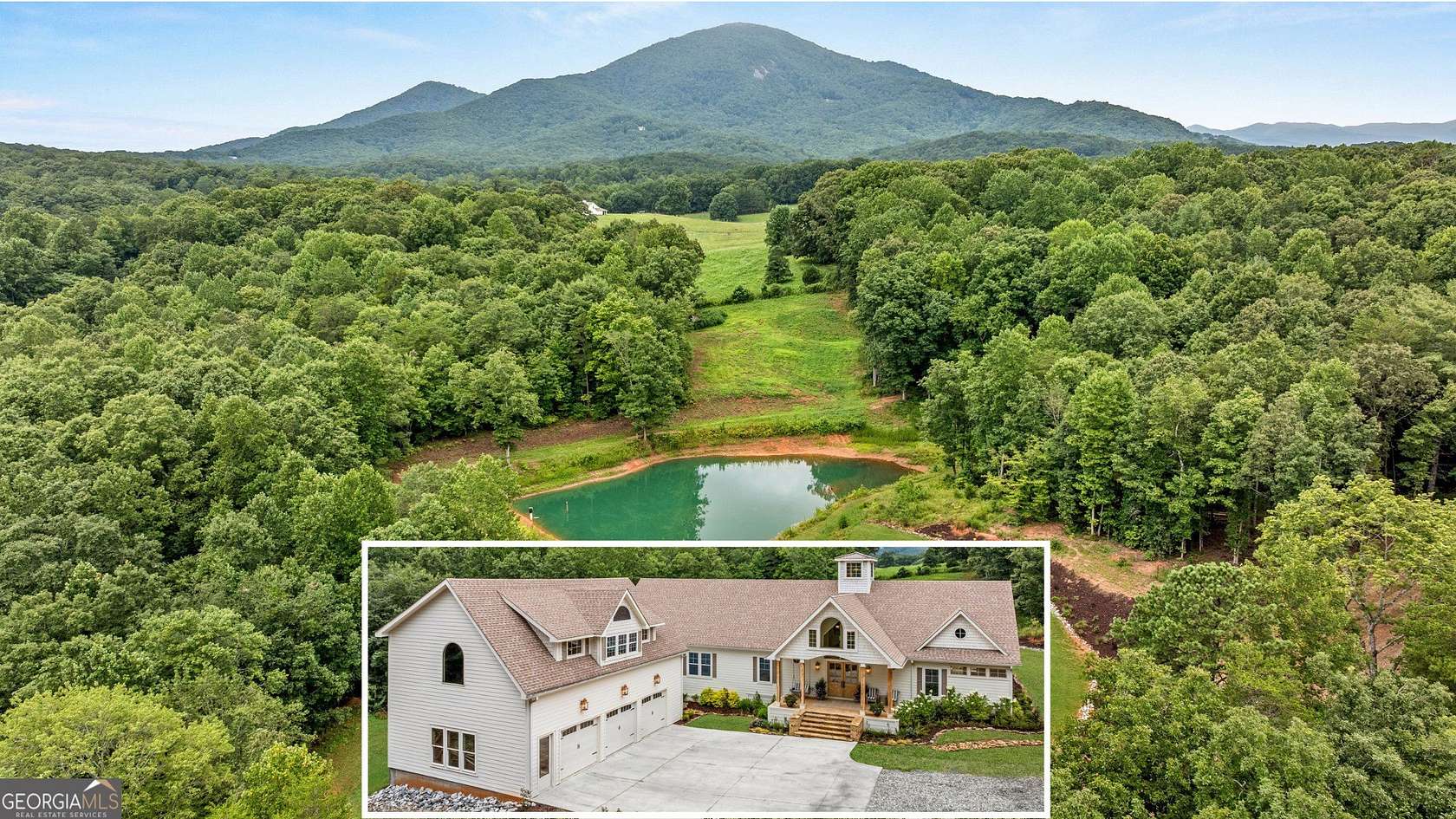 13.2 Acres of Recreational Land with Home for Sale in Cleveland, Georgia