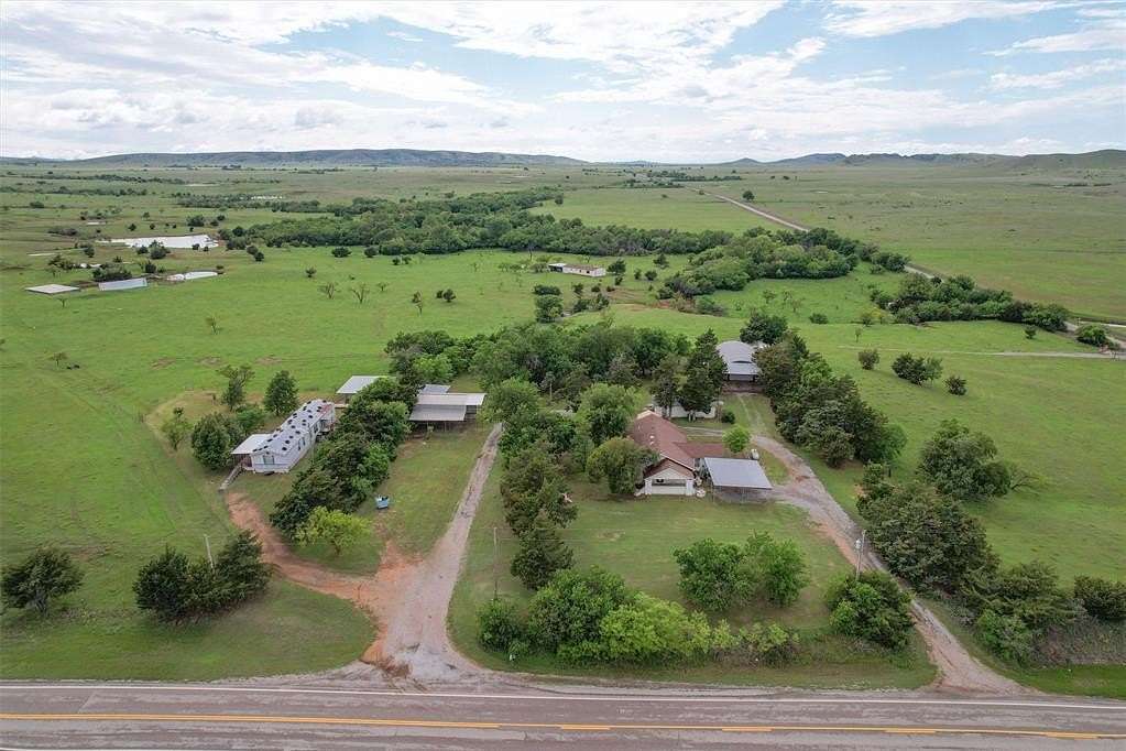 20 Acres of Agricultural Land with Home for Sale in Carnegie, Oklahoma
