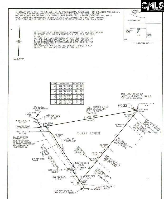 6 Acres of Mixed-Use Land for Sale in Irmo, South Carolina