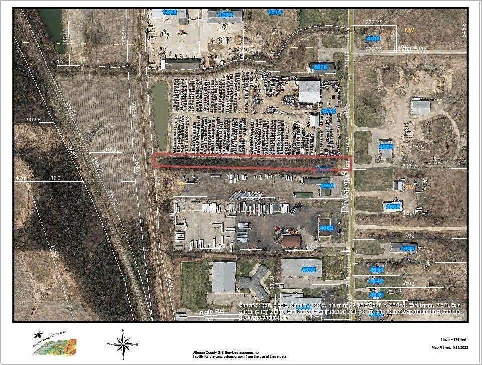 2.12 Acres of Land for Sale in Wayland, Michigan