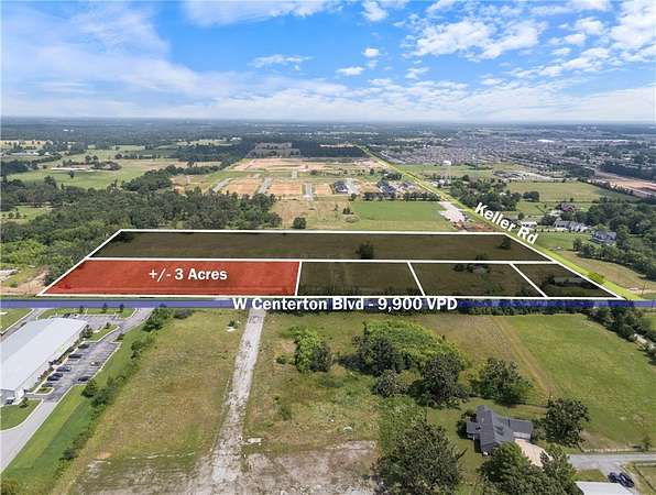 3 Acres of Commercial Land for Sale in Centerton, Arkansas