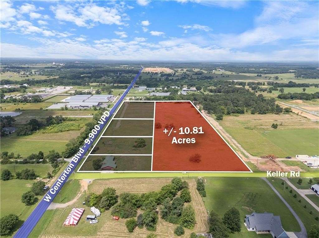 10.8 Acres of Mixed-Use Land for Sale in Centerton, Arkansas