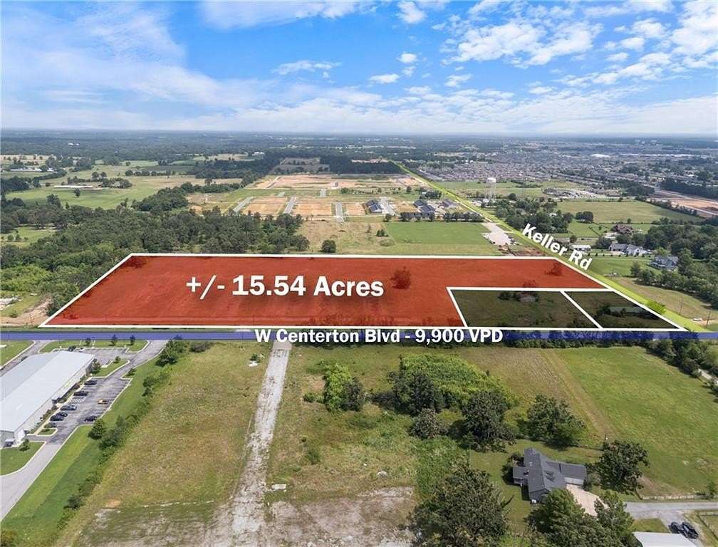 15.5 Acres of Mixed-Use Land for Sale in Centerton, Arkansas