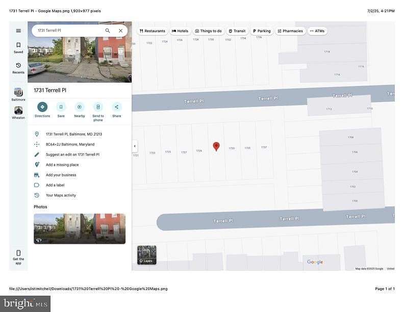 0.01 Acres of Residential Land for Sale in Baltimore, Maryland
