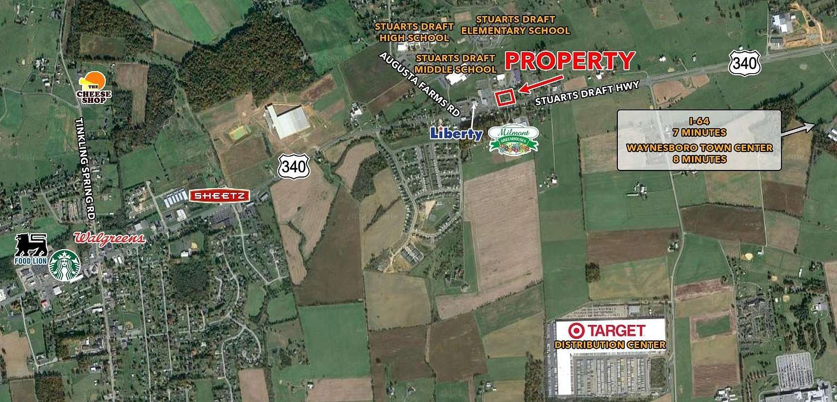1.1 Acres of Commercial Land for Sale in Stuarts Draft, Virginia