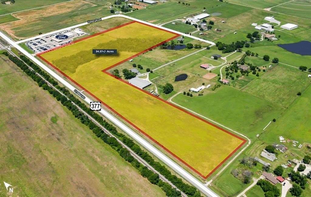 34.4 Acres of Commercial Land for Sale in Pilot Point, Texas
