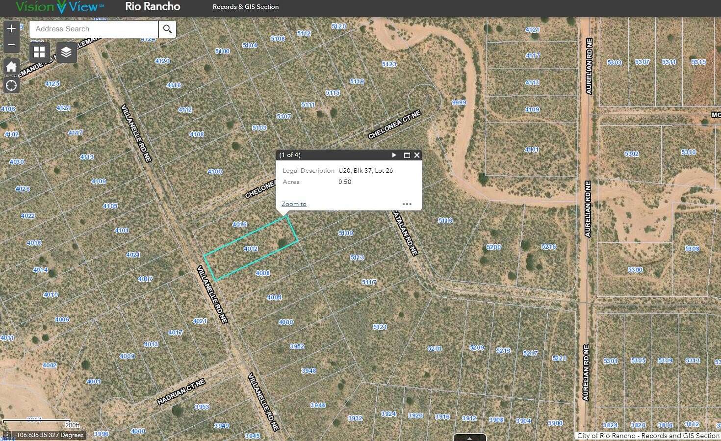0.5 Acres of Residential Land for Sale in Rio Rancho, New Mexico