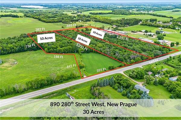 30 Acres of Recreational Land for Sale in New Prague, Minnesota