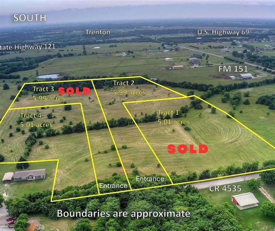 5 Acres of Residential Land for Sale in Trenton, Texas