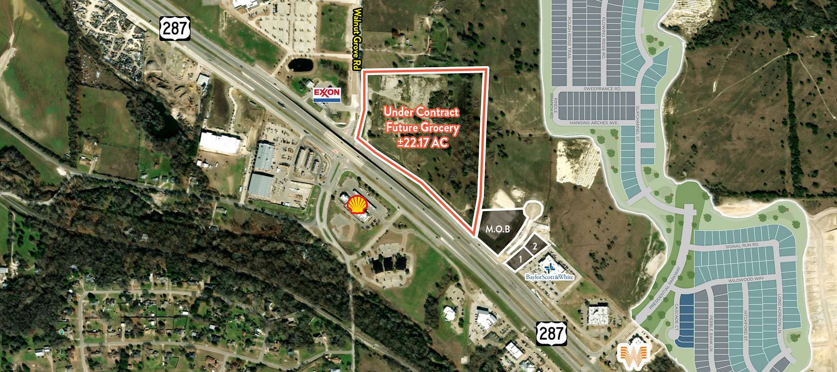 22.3 Acres of Commercial Land for Sale in Midlothian, Texas