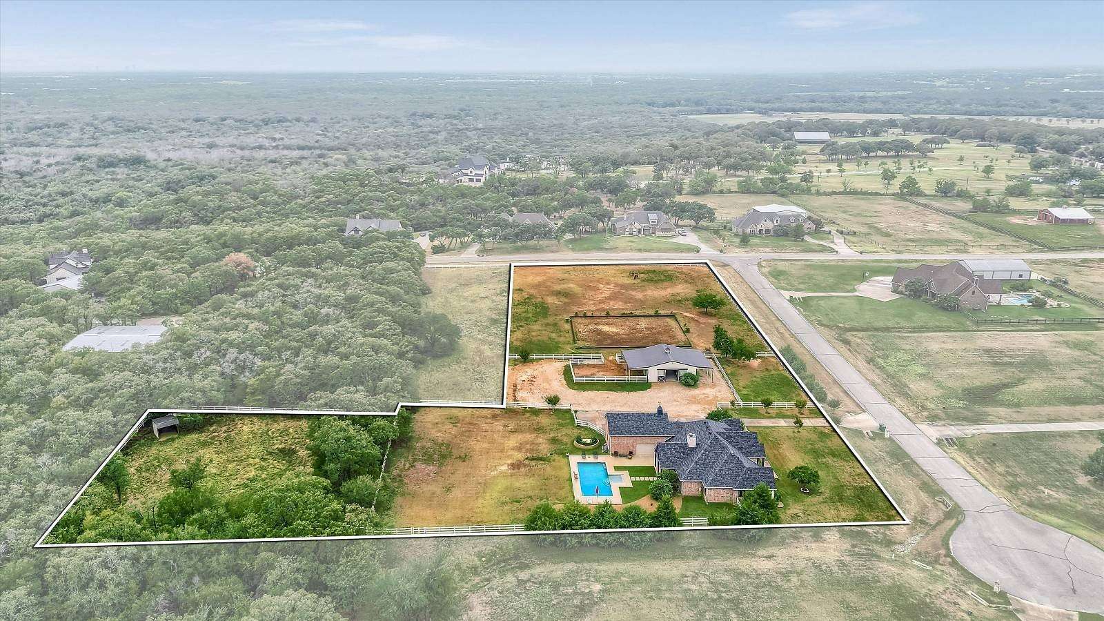 4 Acres of Residential Land with Home for Sale in Aubrey, Texas