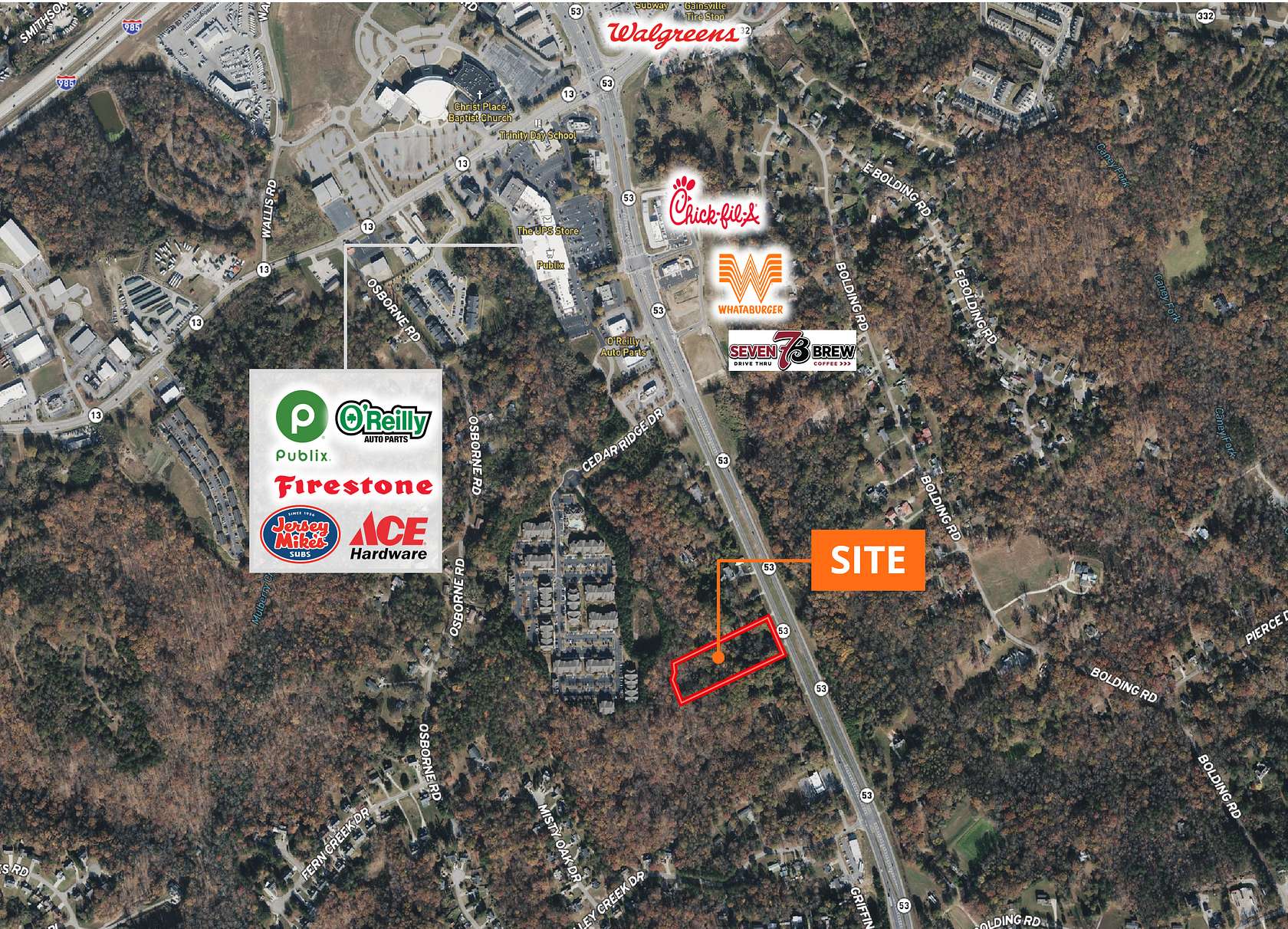 Commercial Land for Sale in Flowery Branch, Georgia