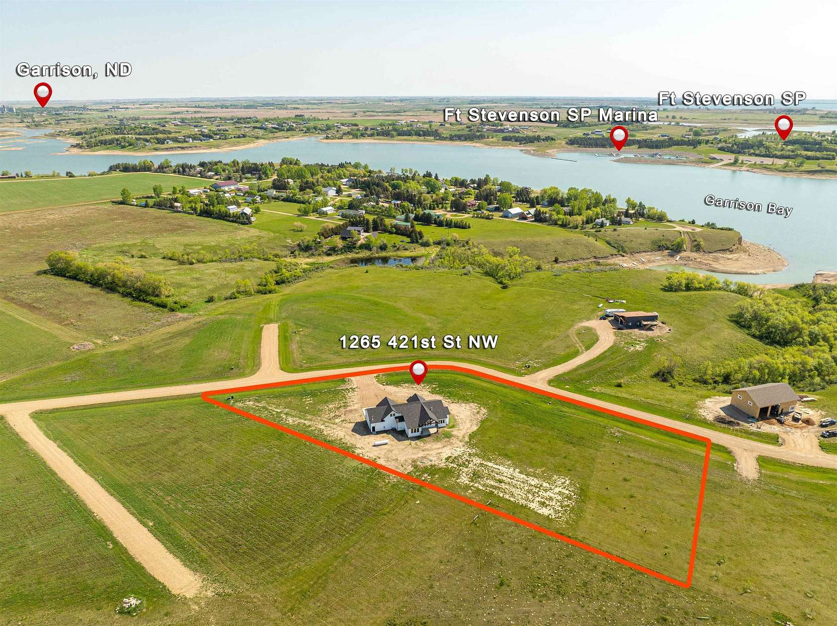 2 Acres of Residential Land with Home for Sale in Garrison, North Dakota