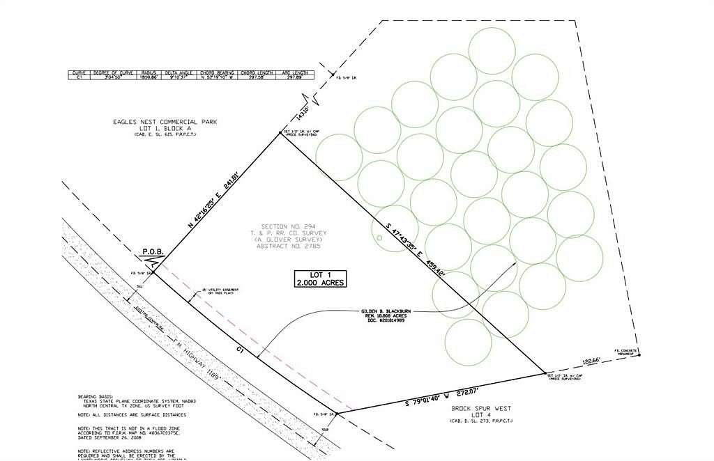 2 Acres of Commercial Land for Sale in Brock, Texas