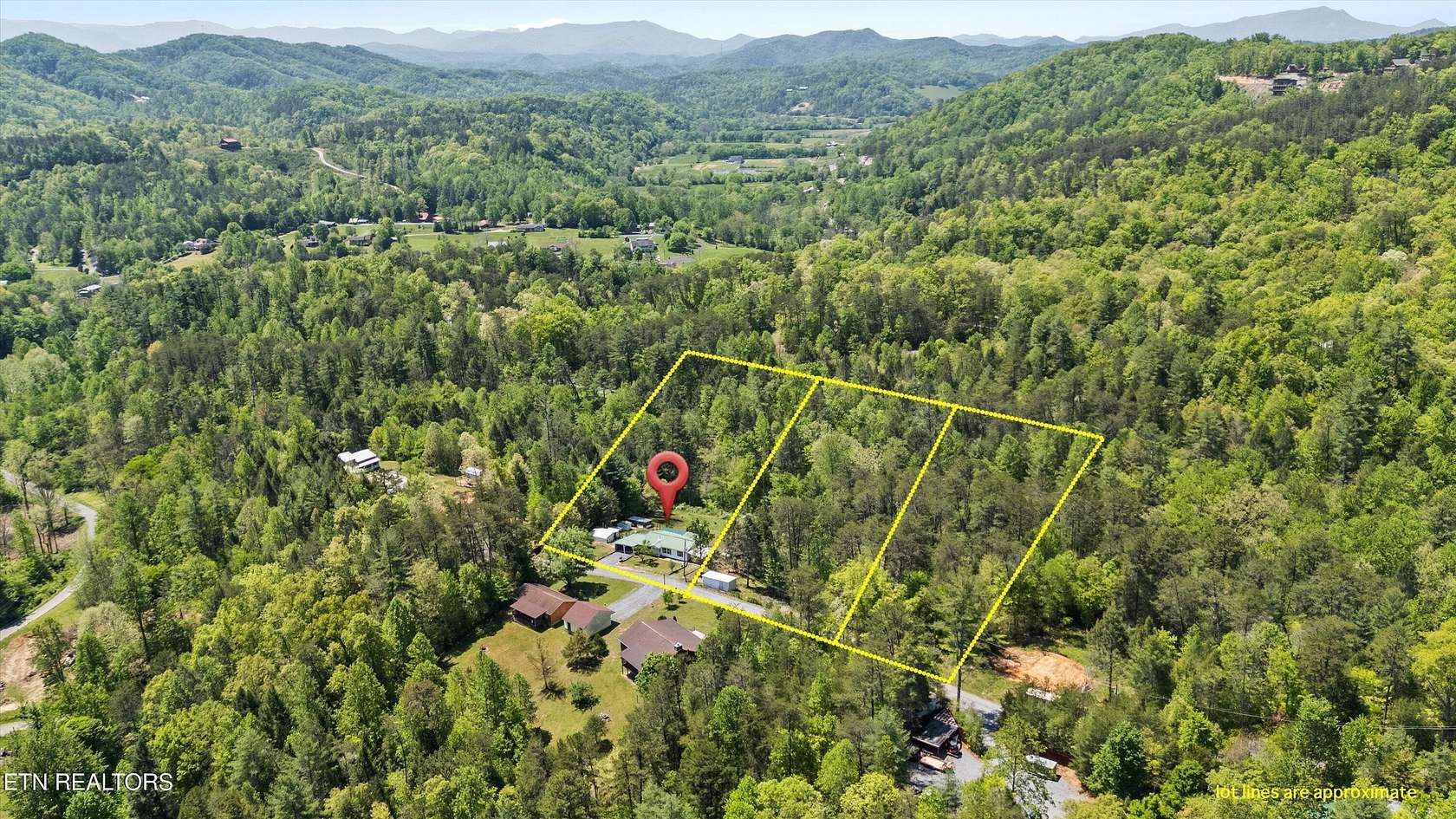 2.59 Acres of Residential Land with Home for Sale in Sevierville, Tennessee