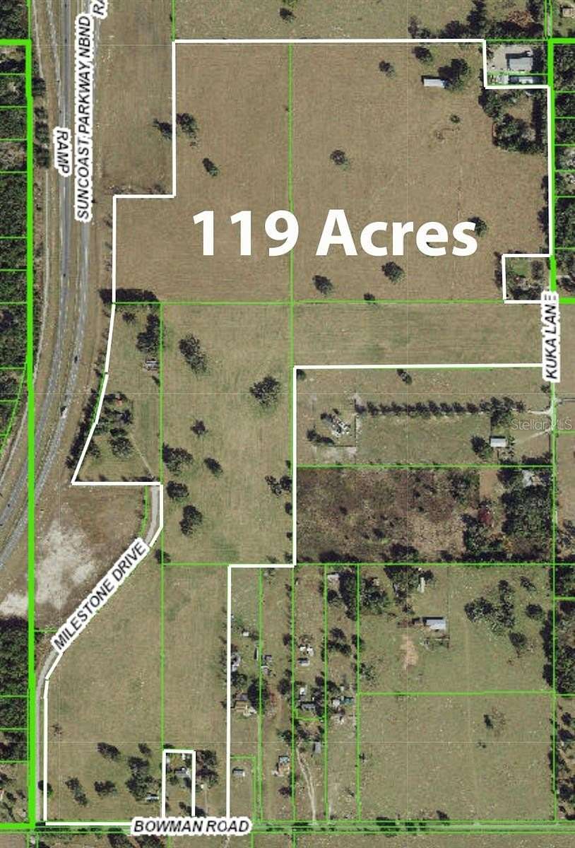 119 Acres of Mixed-Use Land for Sale in Spring Hill, Florida