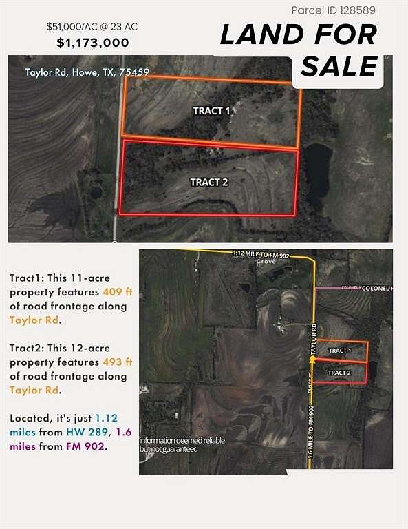 23 Acres of Mixed-Use Land for Sale in Howe, Texas