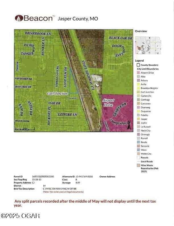 4 Acres of Land for Sale in Carl Junction, Missouri