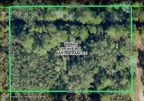 1.49 Acres of Residential Land for Sale in Weeki Wachee, Florida