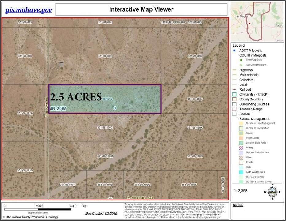 2.5 Acres of Land for Sale in Dolan Springs, Arizona