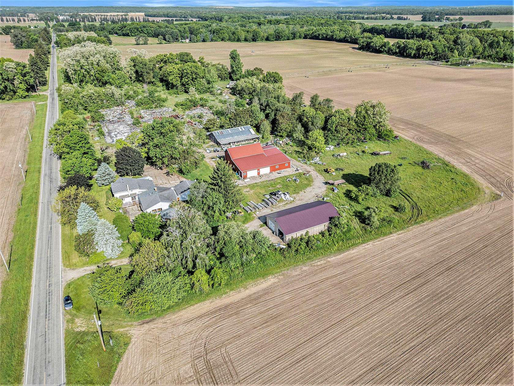 12 Acres of Land with Home for Sale in Constantine, Michigan