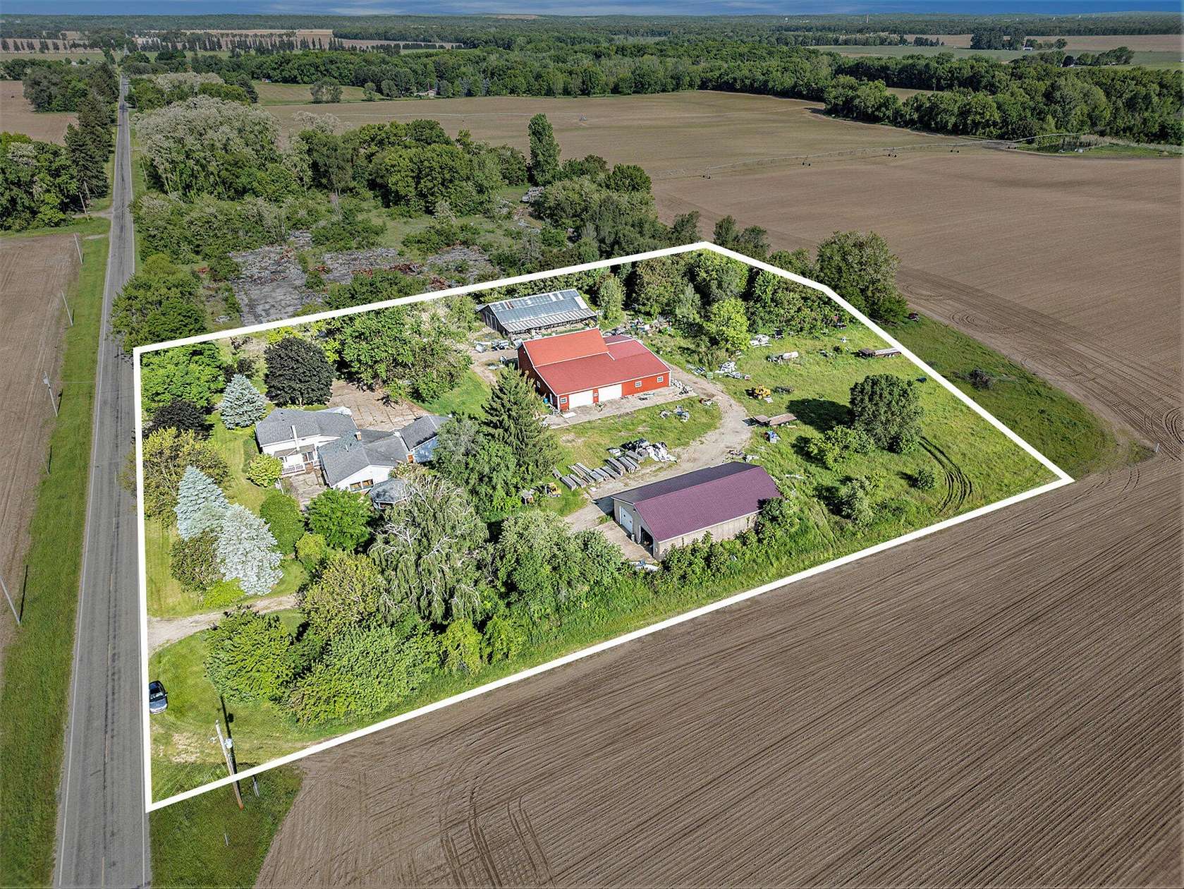 5 Acres of Residential Land with Home for Sale in Constantine, Michigan