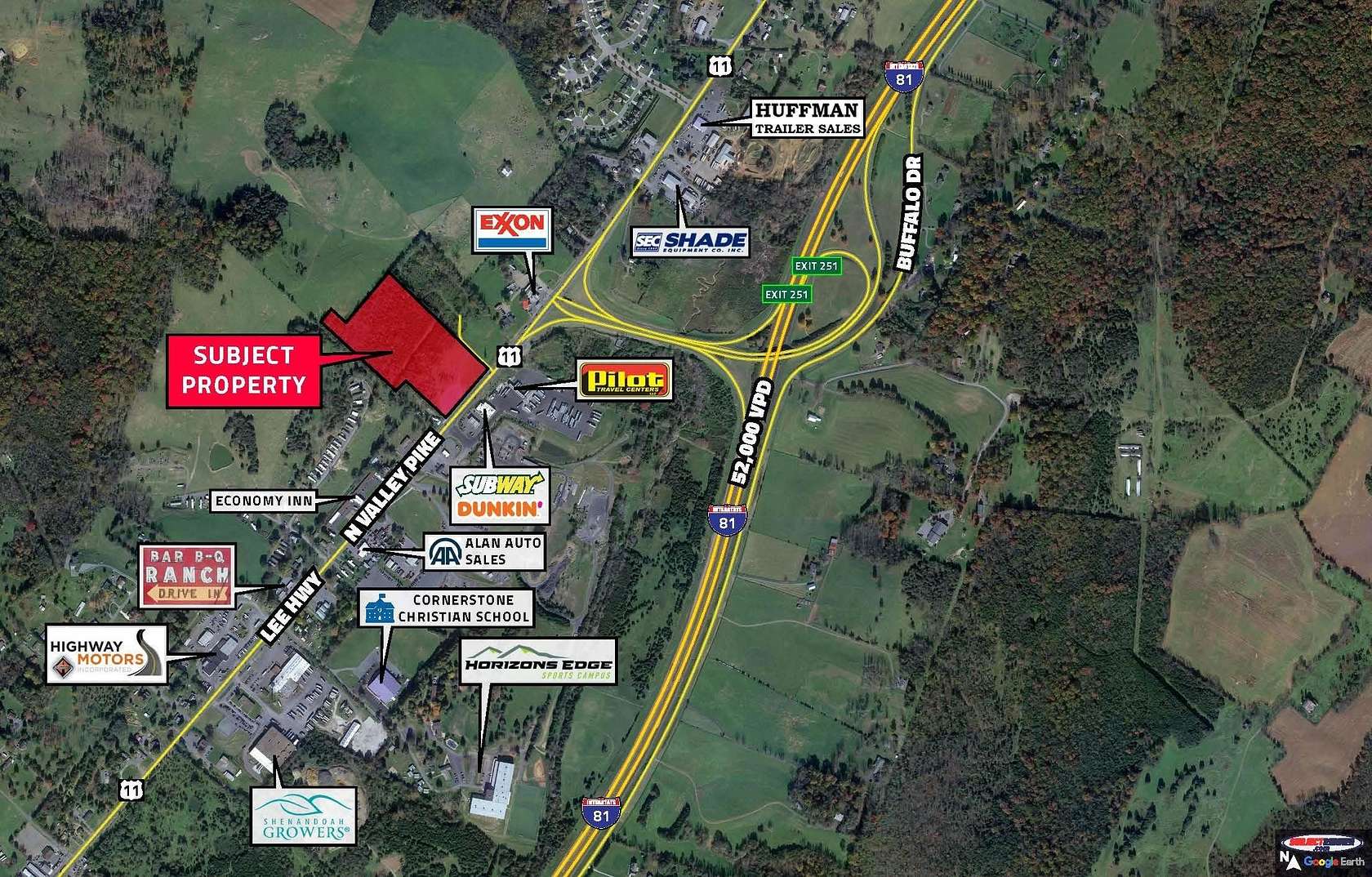 14.5 Acres of Commercial Land for Sale in Harrisonburg, Virginia