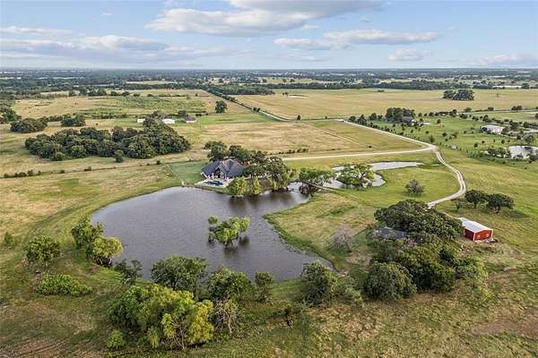 34 Acres of Recreational Land with Home for Sale in Pilot Point, Texas