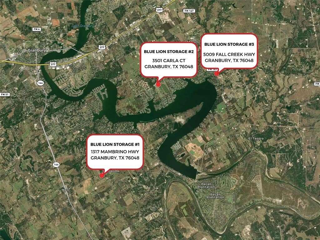 7.45 Acres of Improved Commercial Land for Sale in Granbury, Texas
