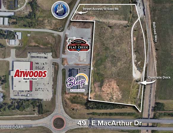14 Acres of Commercial Land for Sale in Webb City, Missouri