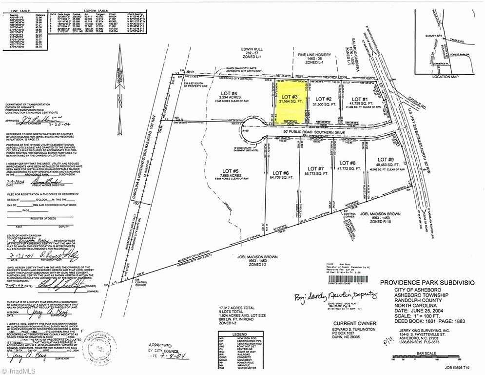 0.72 Acres of Commercial Land for Sale in Randleman, North Carolina