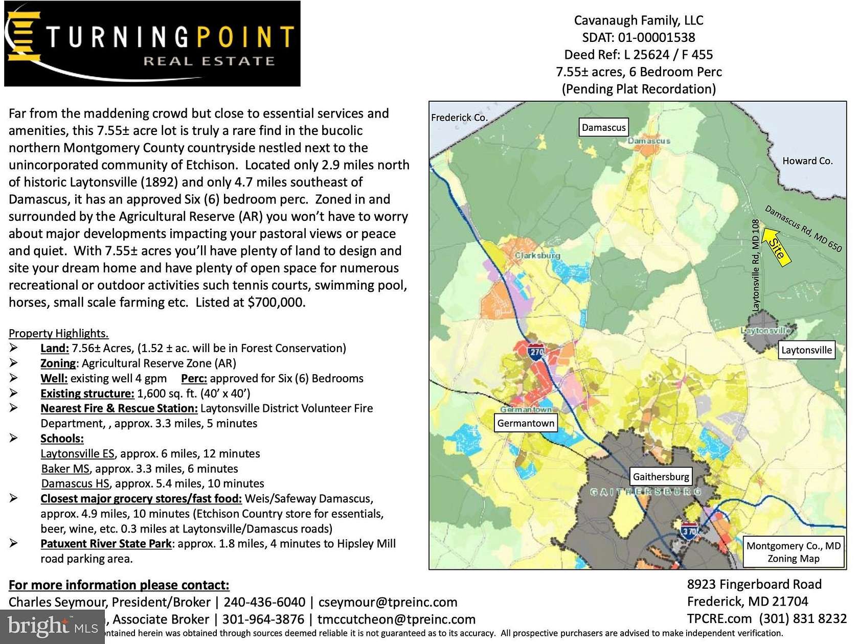 7.55 Acres of Residential Land for Sale in Gaithersburg, Maryland