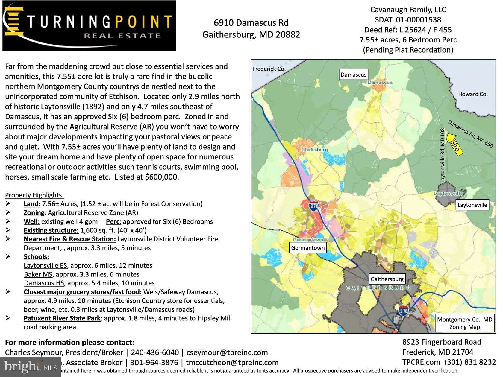 7.55 Acres of Land for Sale in Gaithersburg, Maryland