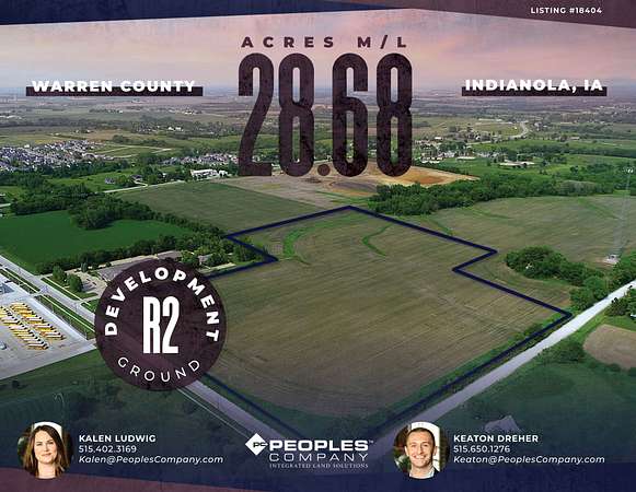 28.7 Acres of Recreational Land for Sale in Indianola, Iowa