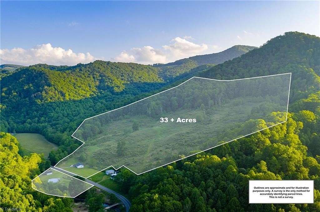 35.2 Acres of Land with Home for Sale in Creston, North Carolina