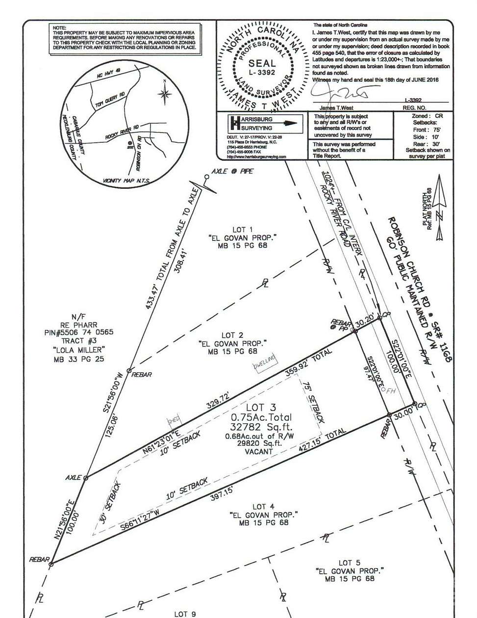 0.75 Acres of Residential Land for Sale in Harrisburg, North Carolina