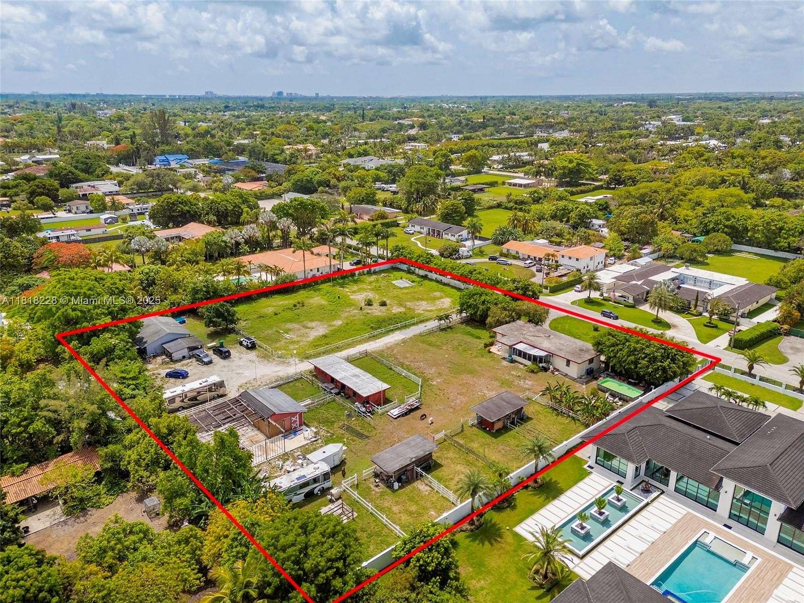 2.5 Acres of Residential Land with Home for Sale in Miami, Florida