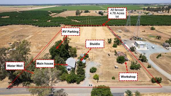4.78 Acres of Residential Land with Home for Sale in Wilton, California