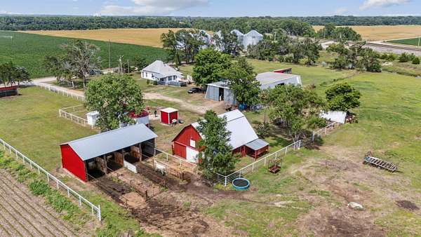 10.8 Acres of Land with Home for Auction in Mulvane, Kansas