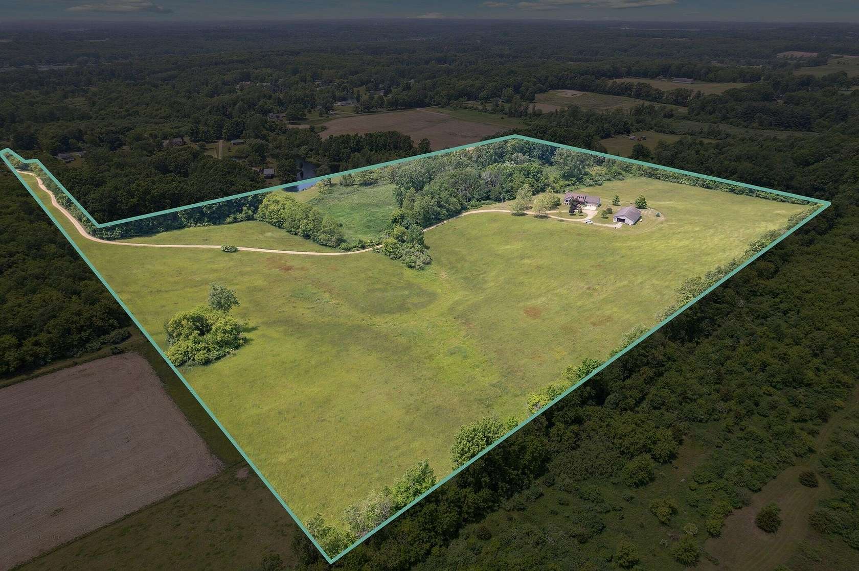 29.5 Acres of Land with Home for Sale in Hillsdale, Michigan