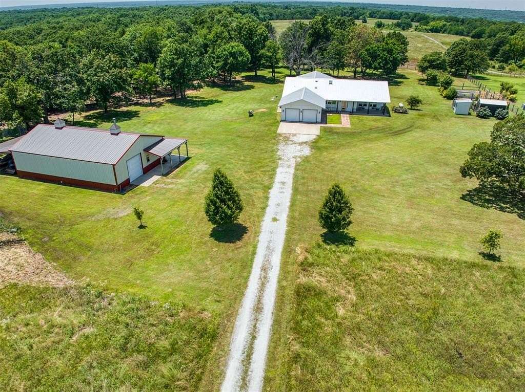 141 Acres of Land with Home for Sale in Tecumseh, Oklahoma