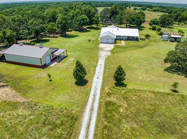 141 Acres of Land with Home for Sale in Tecumseh, Oklahoma