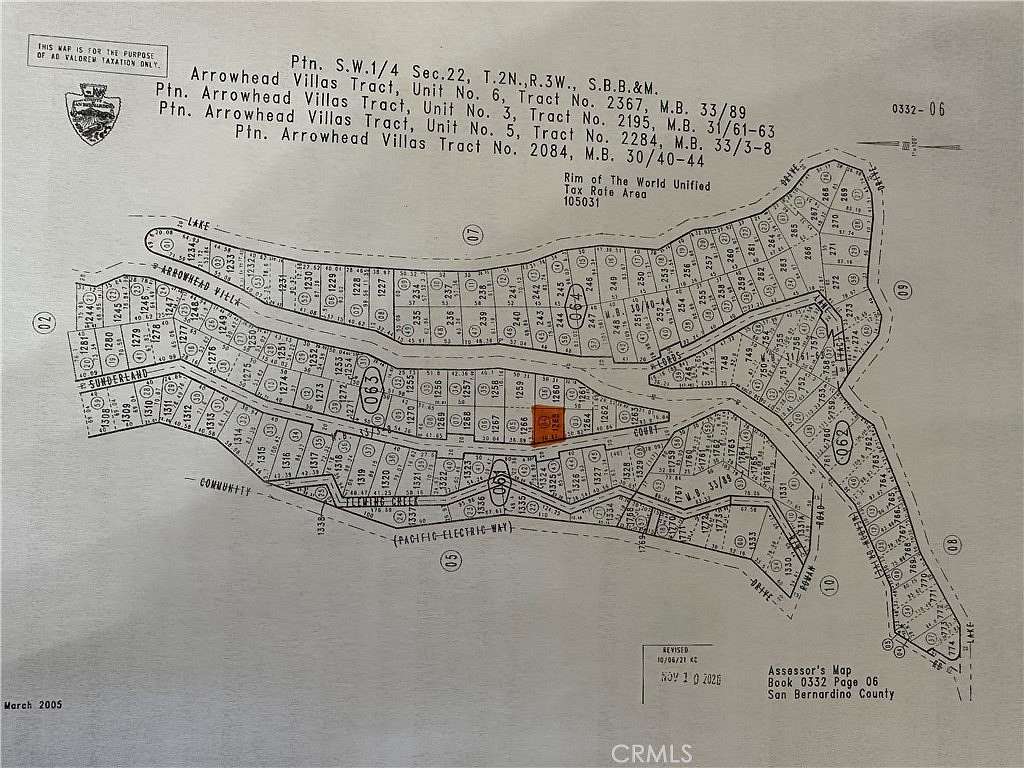 0.05 Acres of Land for Sale in Lake Arrowhead, California