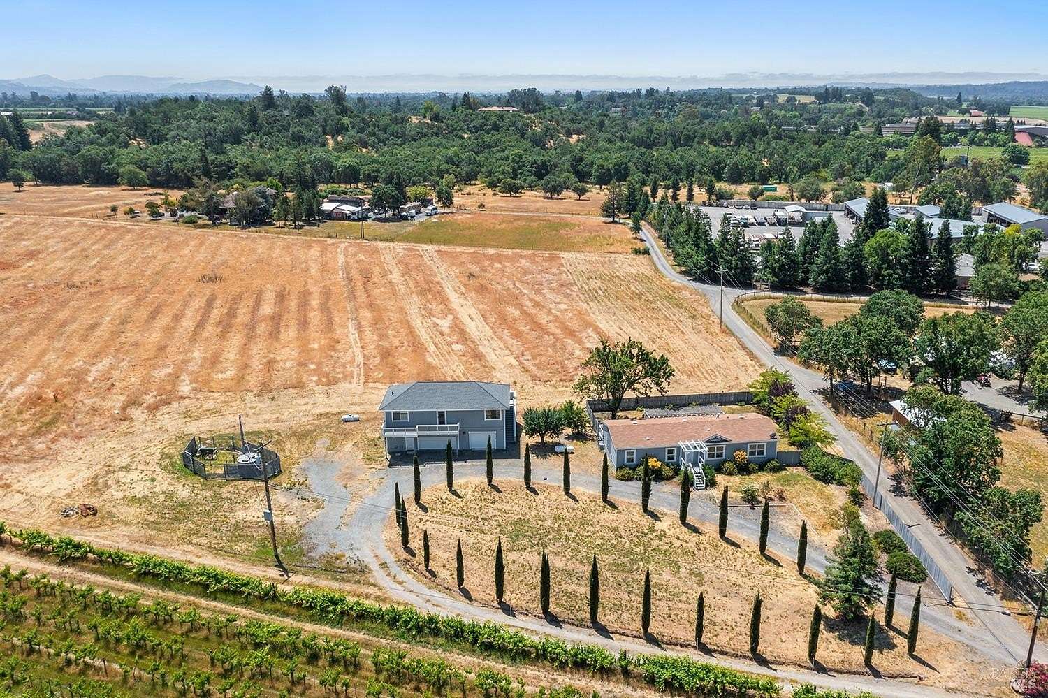 11.3 Acres of Land with Home for Sale in Healdsburg, California
