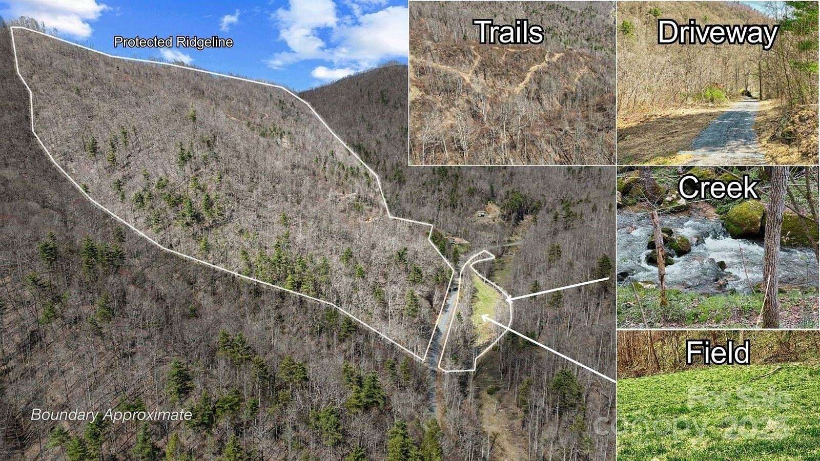 153 Acres of Recreational Land & Farm for Sale in Marshall, North Carolina