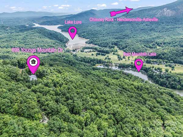 2.42 Acres of Residential Land with Home for Sale in Lake Lure, North Carolina