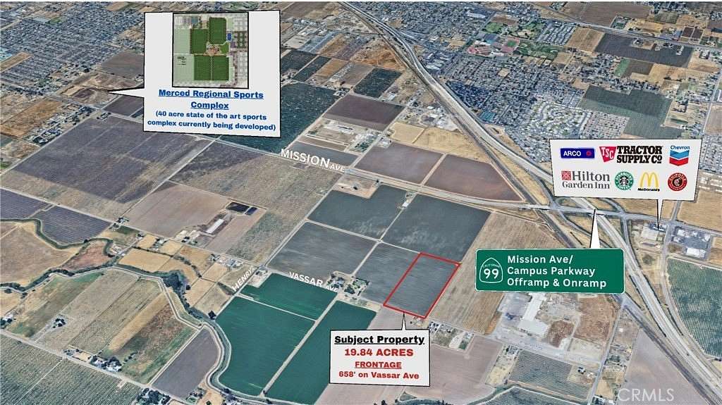 19.8 Acres of Agricultural Land for Sale in Merced, California