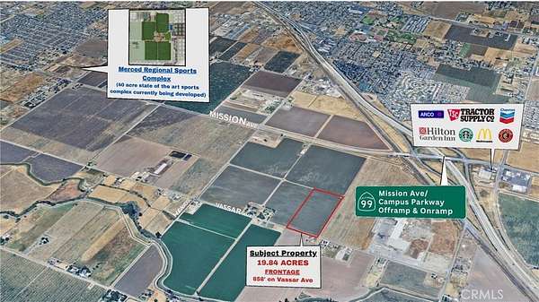 19.8 Acres of Agricultural Land for Sale in Merced, California