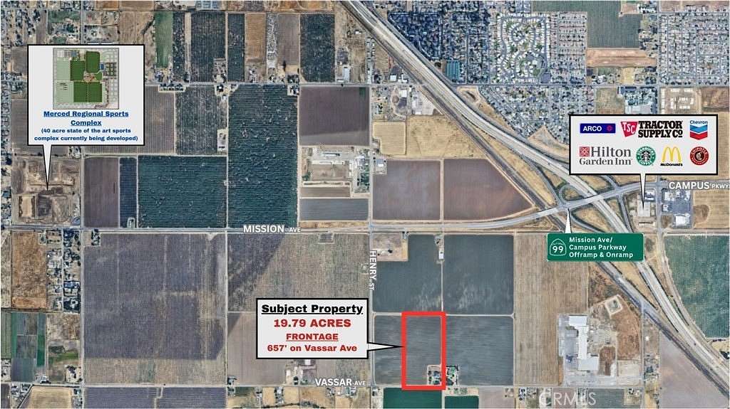 19.8 Acres of Agricultural Land for Sale in Merced, California