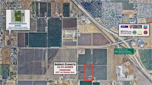 19.8 Acres of Agricultural Land for Sale in Merced, California